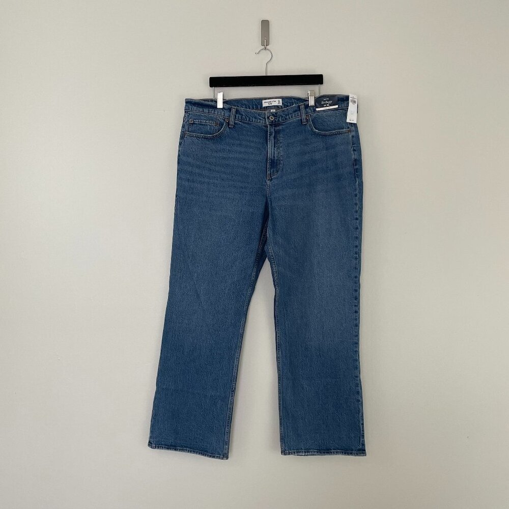 Abercrombie & Fitch Curve Love Low Rise The Baggy Jeans Size 18 Long